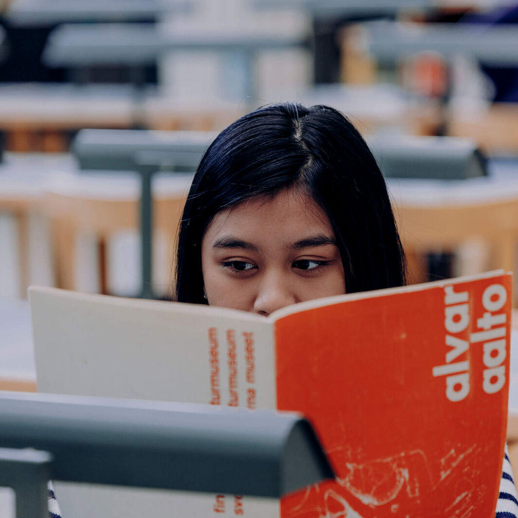 Student reading