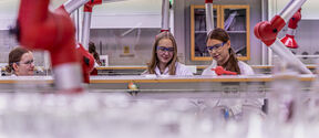 2 students in a lab