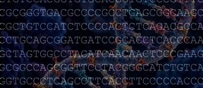 AI generated image of DNA and code